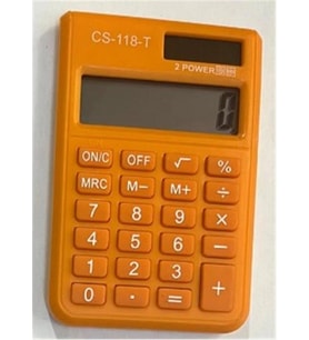 CSL CS-118-T Turuncu 8 Hane Cep Tipi Hesap Makinesi