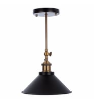 RİOLİGHT RETRO MAFSALLI HAREKETLİ BAŞLIK METAL TAVAN AVİZESİ ŞAPKA ÇAPI: 22CM (Siyah)
