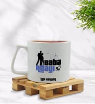 BK Gift Kişiye Özel Baba Adayı Tasarımlı Middle Beyaz Kupa Bardak Model 1