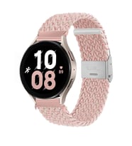 Samsung Galaxy Watch Gear S2 3 41mm 42mm Active 2 40mm 44mm Kordon Metal Klipsli (Pembe)