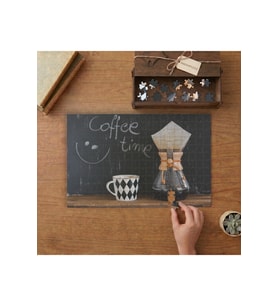 Goffee Time - Sıcak Kahve Tasarımı 240 parça Ahşap Puzzle Ahşap Kutuda MP06735
