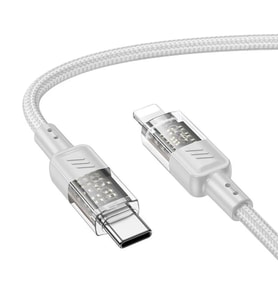 Hoco U129 Transparan Type-C to Lightning Data ve Şarj Kablosu 1m-(5775) - SSSSSS6397-8728