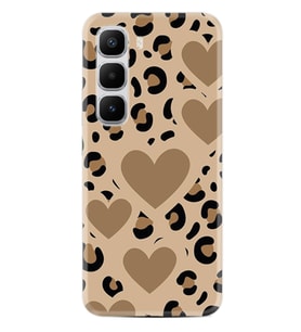 Infinix Hot 60 Kılıf Boutique Baskılı Resimli Leopar Kalp Pcode -068
