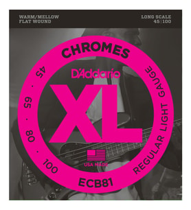 D’Addario ECB81 Bass Gitar Tel Seti Chromes Regular Light
