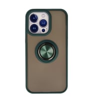 Apple İphone 13 Pro Kılıf Montreal Yüzüklü Silikon Kapak - Yeşil