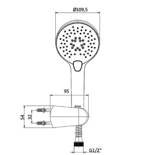 ECA Purity Mafsallı Duş Seti Banyo Üst Takımı 102117367 (Krom)