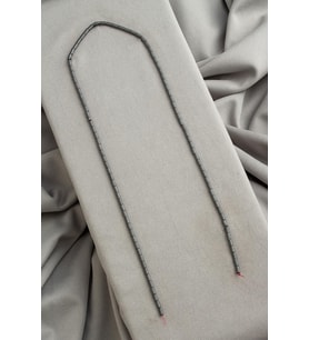 Hematit Doğal Taş Mat Gri Silindir Kesim 2x4mm Dizi [AA]