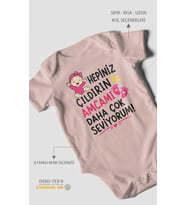 Amcaya Özel Kısa Kollu Bebek Body %100 Pamuk