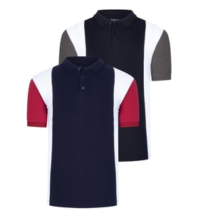 İKİLİ SET T8596 DEWBERRY ERKEK TSHIRT-SİYAH-LACİVERT