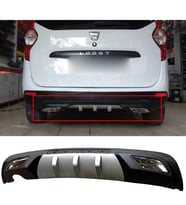Dacia Dokker Difüzör Difizör Gri + Kare Egzoz Görünüm C Tip