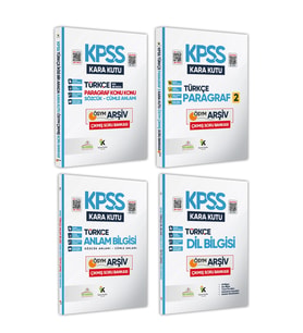 KPSS Türkçenin Kara Kutusu Dijital Çözümlü Konu Özetli ÖSYM Çıkmış Soru Bankası Altın Set Paket