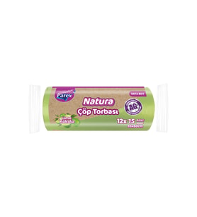 Natura Çöp Torbası Orta Boy 15'li 55 x 60 cm Onikili Paket
