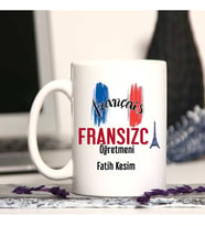 Fransızca Öğretmenine Özel Öğretmenler Günü Hediyesi Kişiye Özel Kupa Bardak
