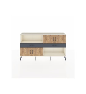 Arges Konsol 3 Raflı 2 Çekmeceli 4 Kapaklı 176x30x99 Aytaşı-Çam/Antrasit