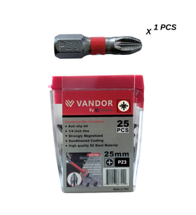 Vandor Anti Slip Bit Kaydırmaz Bits S2 Yüksek Kalite Çelik PZ3 25 - 637962027907