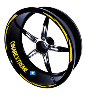 3 Parça Tasarımlı Reflektif Sarı Jant Şeridi Sticker Çınar Extreme