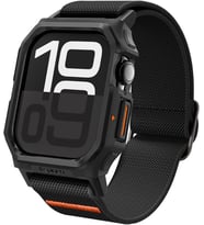 Apple Watch 42mm Seri 11/10 ile Uyumlu Kılıf & Kordon Kayış Lite Fit Pro Matte Black - ACS08594