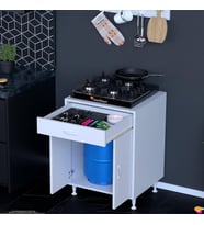 Modilayn DOQU (M) Set Ocak Altı Dolap 65x88x48 cm 1 Çekmece 2 Kapaklı ve 1 Gözlü Tüp Bölmelidir