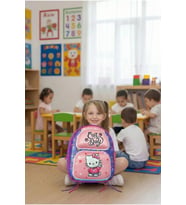 Hello Kitty Kız Çocuk Anaokulu Okul Çantası Pembe Mor Kreş ve Okul Öncesi Sırt Çantası Yeni Sezon