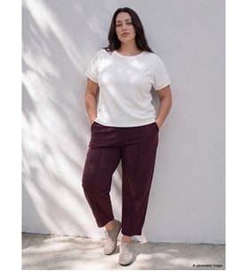 LCW Curve Bordo Büyük Beden Soft Touch Kadın Pantolon