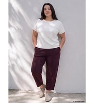 LCW Curve Bordo Büyük Beden Soft Touch Kadın Pantolon