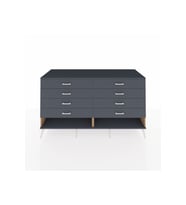 Kronos Konsol 8 Çekmeceli  176x59x99 Çam-Antrasit