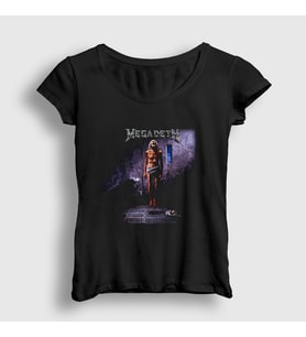 Presmono Kadın Siyah Extinction Megadeth T-Shirt 65610tt