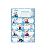 Keskin Color Frozen Okul Etiketi Ders Programlı 3 Yaprak Frozen Okul Etiketi