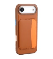 Apple iPhone 17 Air Uyumlu Kılıf Kartlıklı Zore X-Kart Silikon Kapak (Kahverengi)