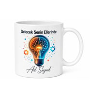 Dünya Gençlik Günü Hediye Kupa Geleceğin Enerjisi Pırıl Pırıl Beyinlere Bardak
