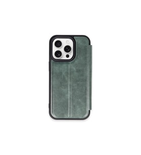 Iphone 15 Kılıf Flip Cover - Koyu Yeşil