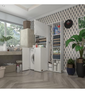 Kenzlife çamaşır makinesi dolabı kasparovsüpürge byz 180*126*55-20 banyo kapaklı arkalıksız (Karışık)
