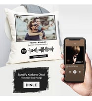 Sevgiliye Hediye Kişiye Özel Spotify Ses İzi Yastık