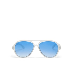 Okkia Alessio Unisex Güneş GözlüğüTransparan Beyaz / Lens: Mavi