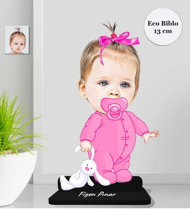 Kişiye Özel Çocuk Kız Ahşap Eco Biblo -1