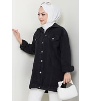 Saren Oversize Kot Ceket 1457 - Antrasit