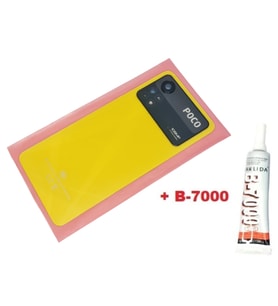 Tkgz Xiaomi POCO X4 PRO Arka Pil Kapağı (Full Lensli CAM+B-7000) SARI