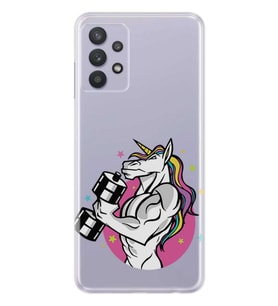 Kılıfland Samsung Galaxy A32 Kılıf Silikon Resimli Kapak Unicorn Dubell Stok 766