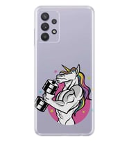 Kılıfland Samsung Galaxy A32 Kılıf Silikon Resimli Kapak Unicorn Dubell Stok 766
