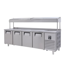 Iceinox Make Up Buzdolabı 560 Lt 4 Kapılı Yüksek (Gri)