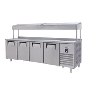 Iceinox Make Up Buzdolabı 560 Lt 4 Kapılı Yüksek (Gri)