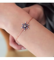 925 Ayar Çiçek Modeli Bileklik Kadın Gümüş Bileklik