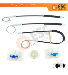 Opel Astra J P10 MK6 2009-2016 4/5 Kapı 13350759 İçin Ön Sağ Kapı Cam Kriko Tamir Seti