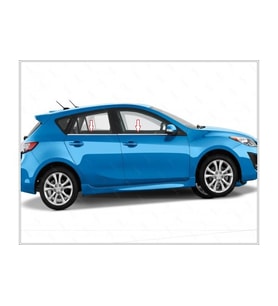 Mazda 3 Krom Cam Çıtası 4 prç. 2009 Üzeri P. Çelik (HB)