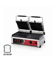 Silverinox Elektrikli Style 20 Dilim Çift Kapak Hamburger Tost Makinesi
