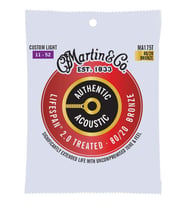 Martin Co MA175T SP Lifespan Treated Akustik Gitar Teli Custom Light 11-52