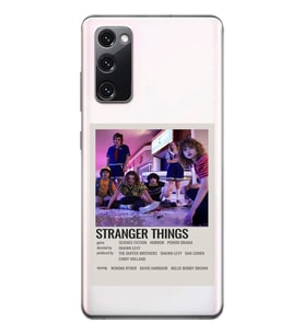 Samsung Galaxy S20 FE Uyumlu Stranger Things Minimalist Poster Desenli Şeffaf Telefon Kılıfı