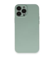 Apple İphone 13 Pro Kılıf Nano İçi Kadife Silikon - Su Yeşili