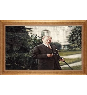 ALTIN ÇERÇEVELİ PASPARTULU TABLO CR1581