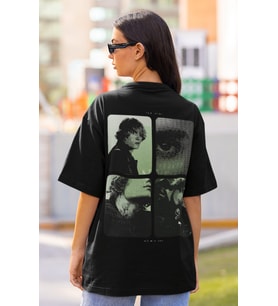 Justin Bieber Sırt Baskılı Unisex Oversize Şarkıcı Tişört